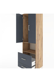 Hyperion Dolap 2 Raflı 2 Çekmeceli Tek Askılı 60x44x195 - S59M043V8B