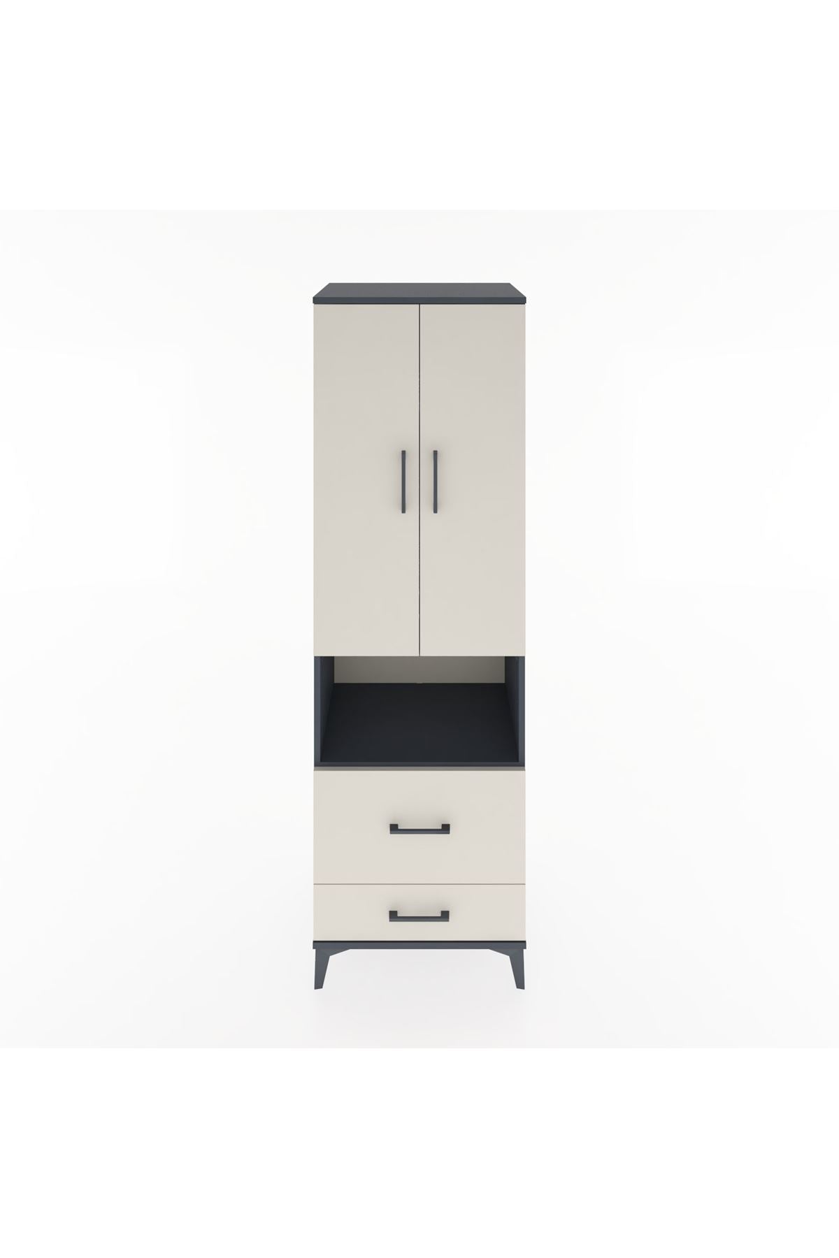 Hyperion Dolap 4 Raflı 2 Çekmeceli 2 Kapaklı 60x44x195 - S59M044V4B