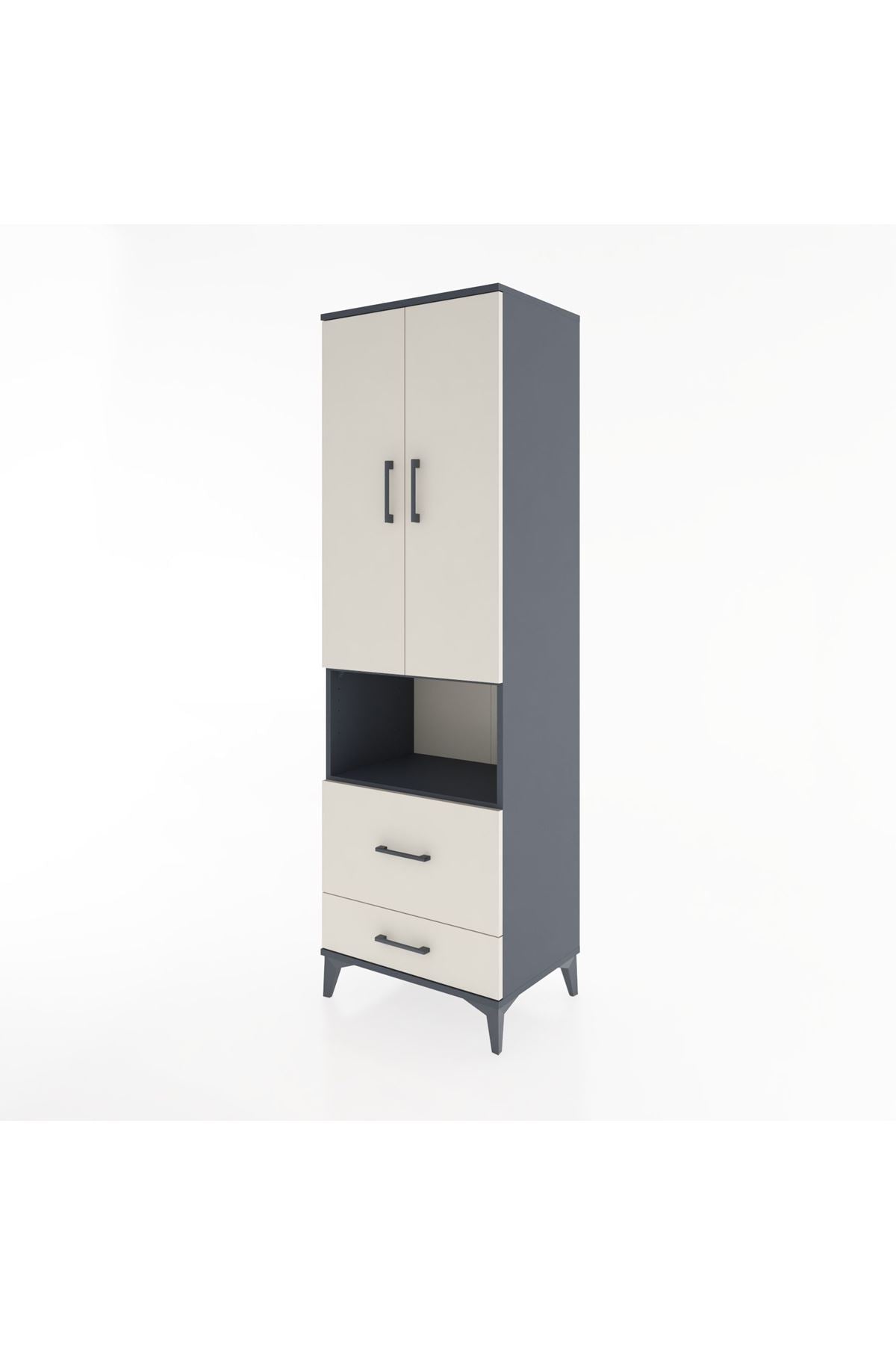 Hyperion Dolap 4 Raflı 2 Çekmeceli 2 Kapaklı 60x44x195 - S59M044V4B