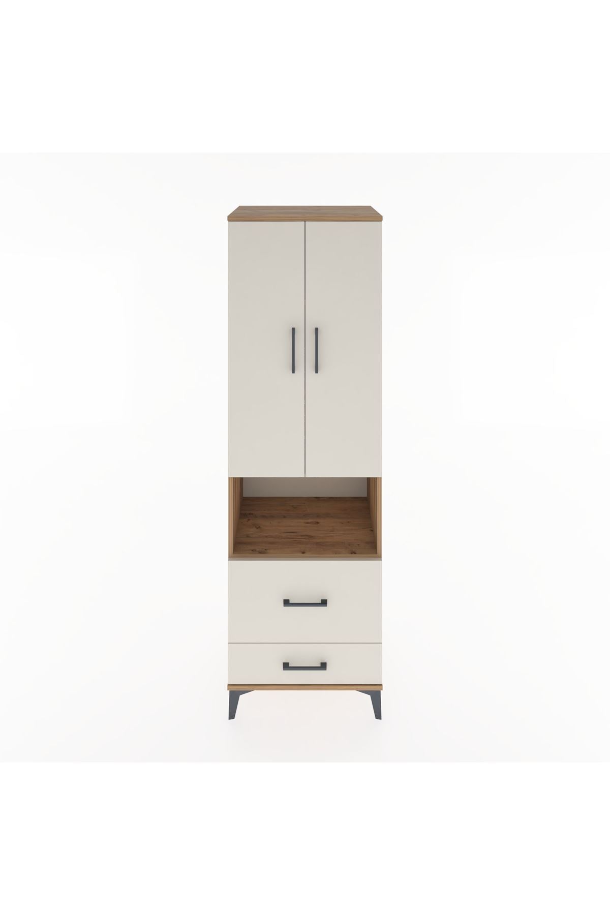Hyperion Dolap 4 Raflı 2 Çekmeceli 2 Kapaklı 60x44x195 - S59M044V7B