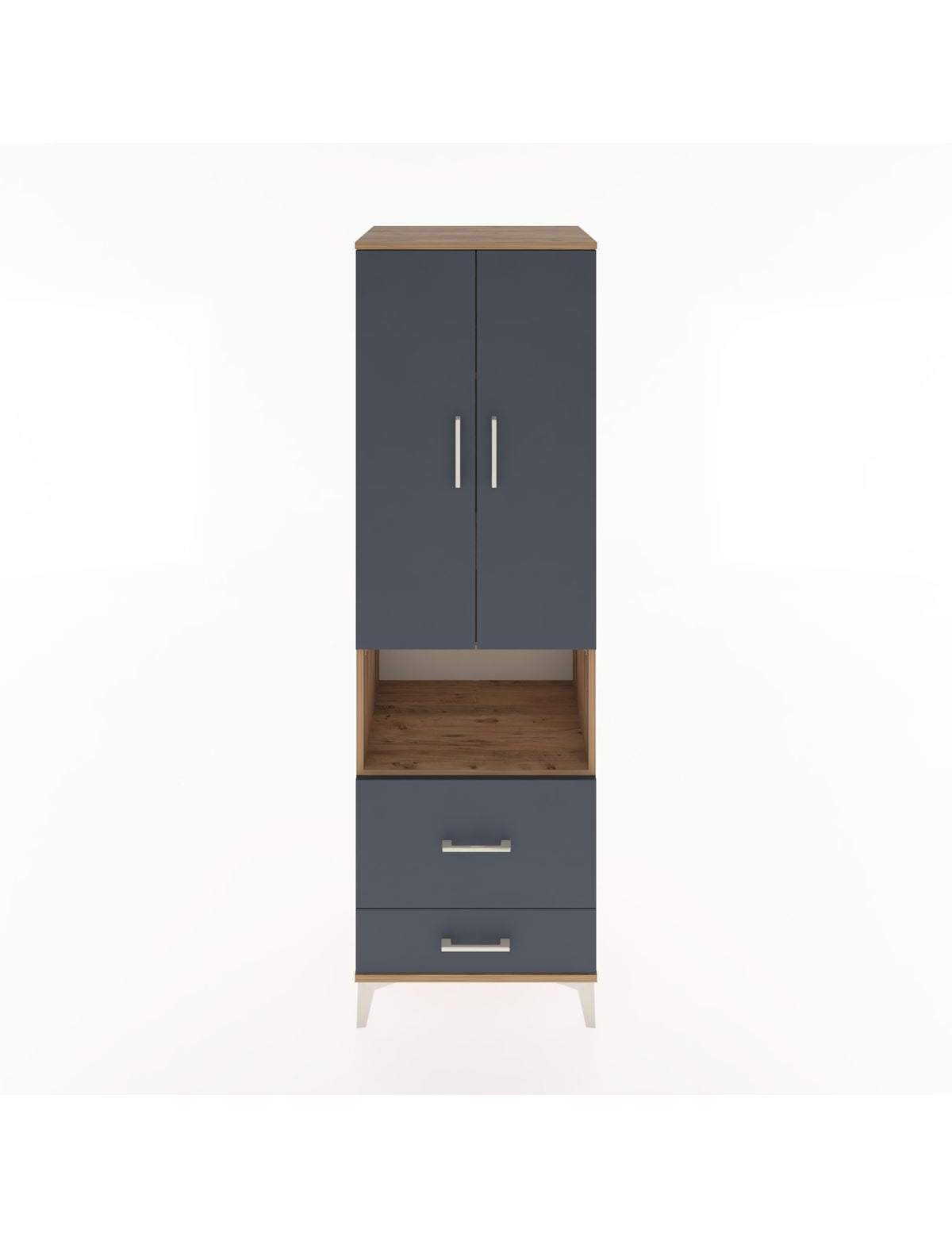 Hyperion Dolap 4 Raflı 2 Çekmeceli 2 Kapaklı 60x44x195 - S59M044V8B