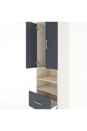 Hyperion Dolap 3 Raflı Tek Çekmeceli Tek Askılı 60x44x195 - S59M045V2B