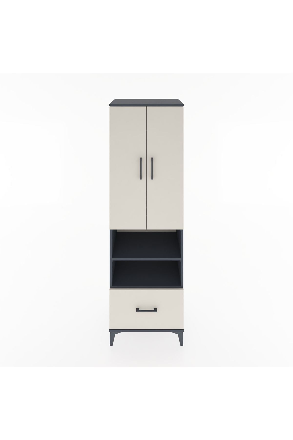 Hyperion Dolap 3 Raflı Tek Çekmeceli Tek Askılı 60x44x195 - S59M045V4B