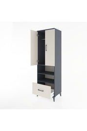 Hyperion Dolap 3 Raflı Tek Çekmeceli Tek Askılı 60x44x195 - S59M045V4B