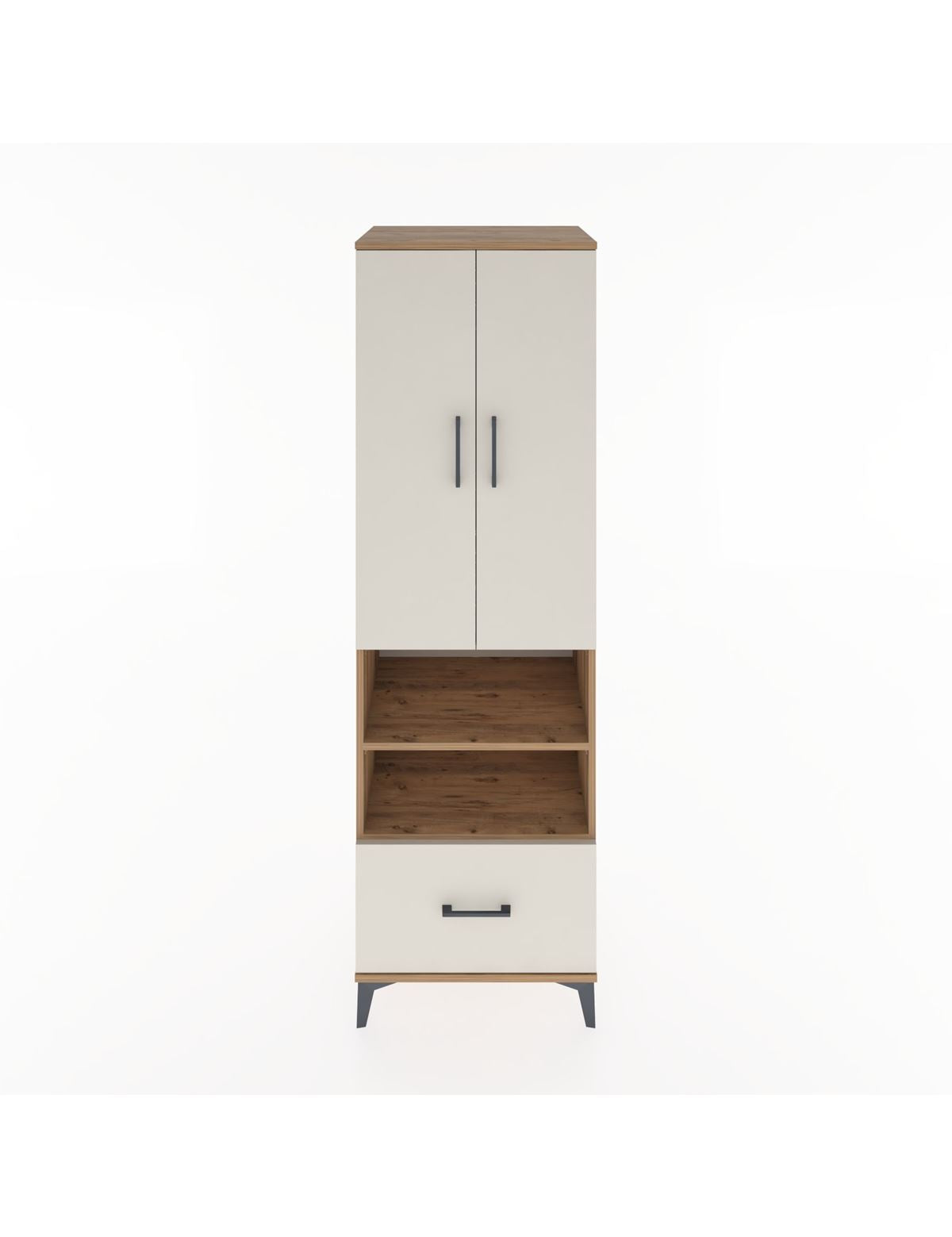 Hyperion Dolap 3 Raflı Tek Çekmeceli Tek Askılı 60x44x195 - S59M045V7B