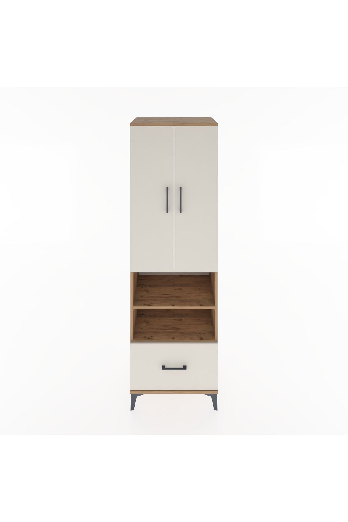 Hyperion Dolap 3 Raflı Tek Çekmeceli Tek Askılı 60x44x195 - S59M045V7B