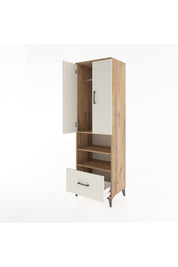 Hyperion Dolap 3 Raflı Tek Çekmeceli Tek Askılı 60x44x195 - S59M045V7B