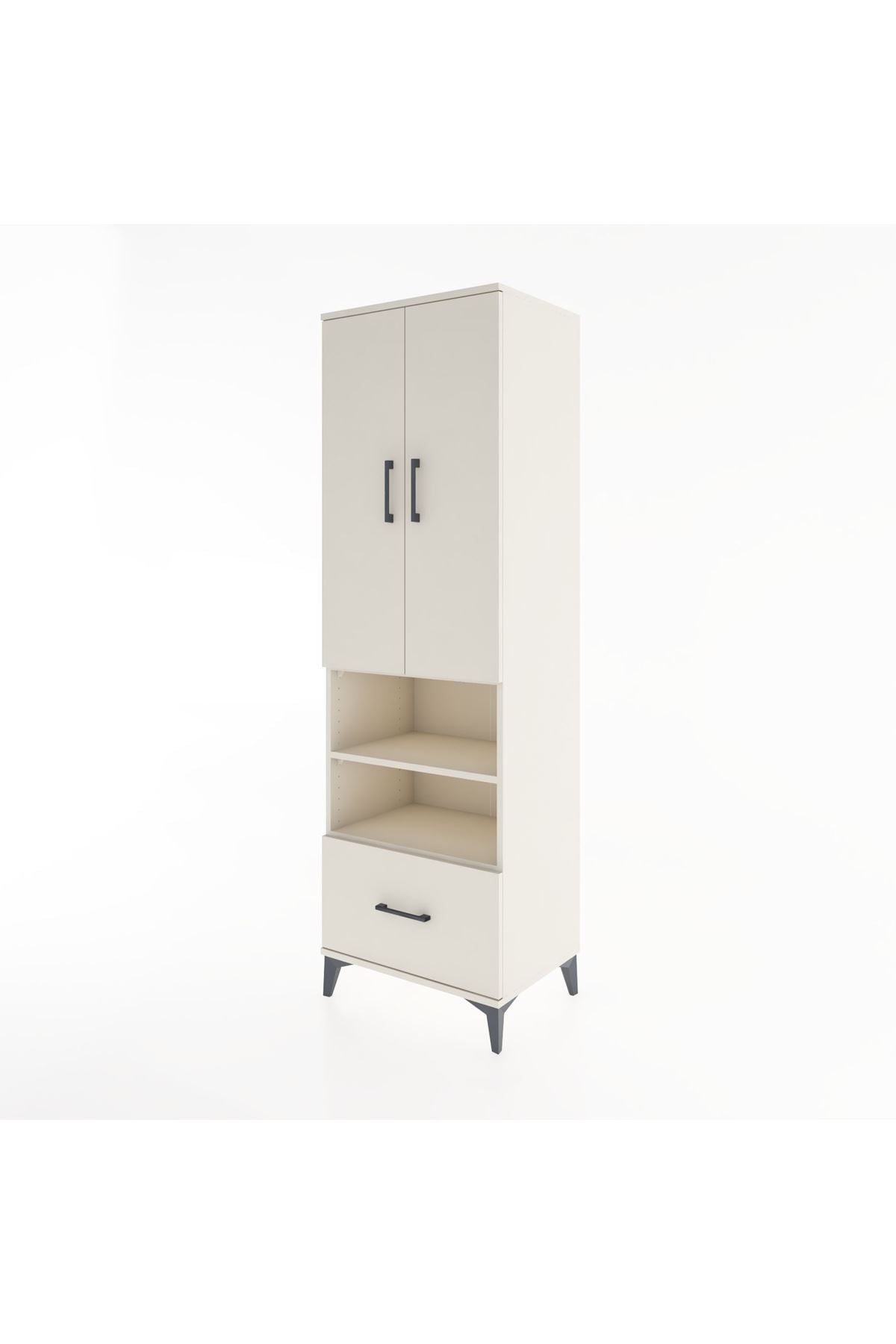 Hyperion Dolap 5 Raflı Tek Çekmeceli 2 Kapaklı 60x44x195 - S59M046V1B