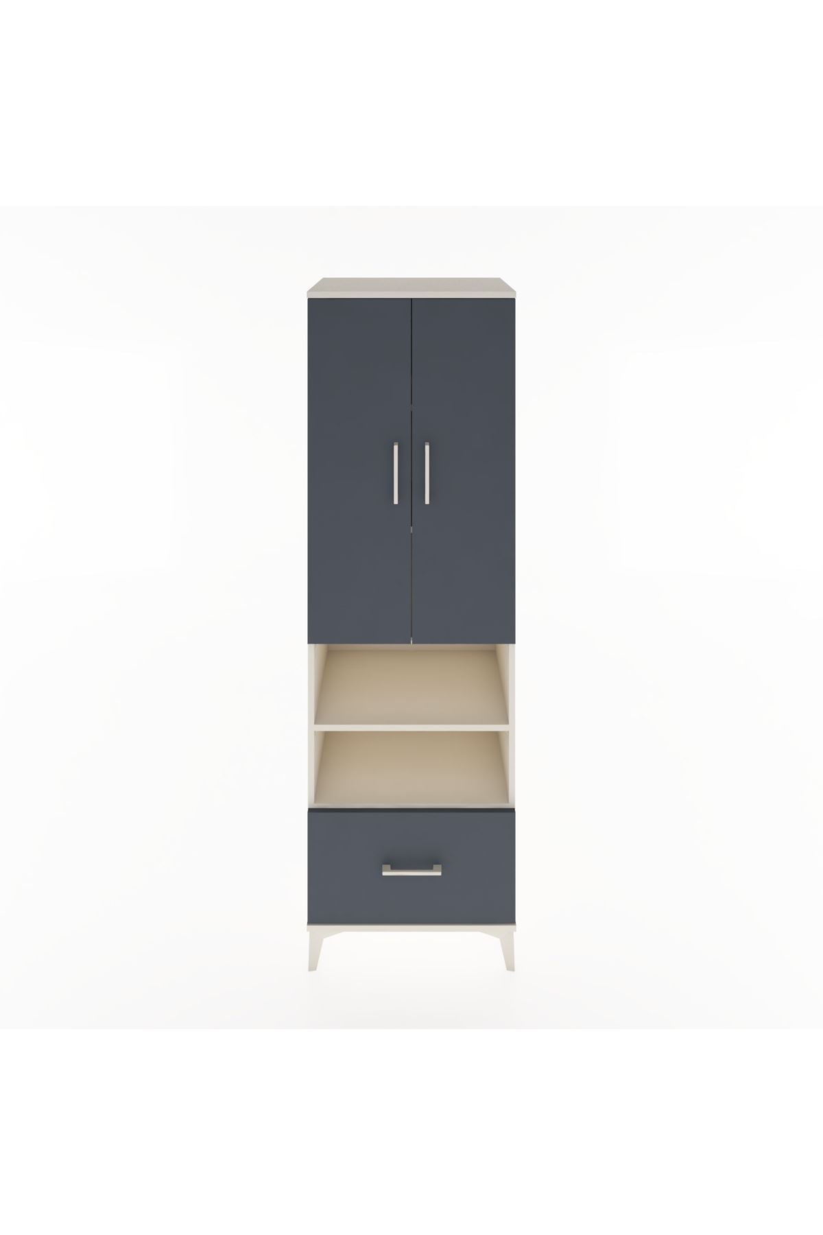 Hyperion Dolap 5 Raflı Tek Çekmeceli 2 Kapaklı 60x44x195 - S59M046V2B