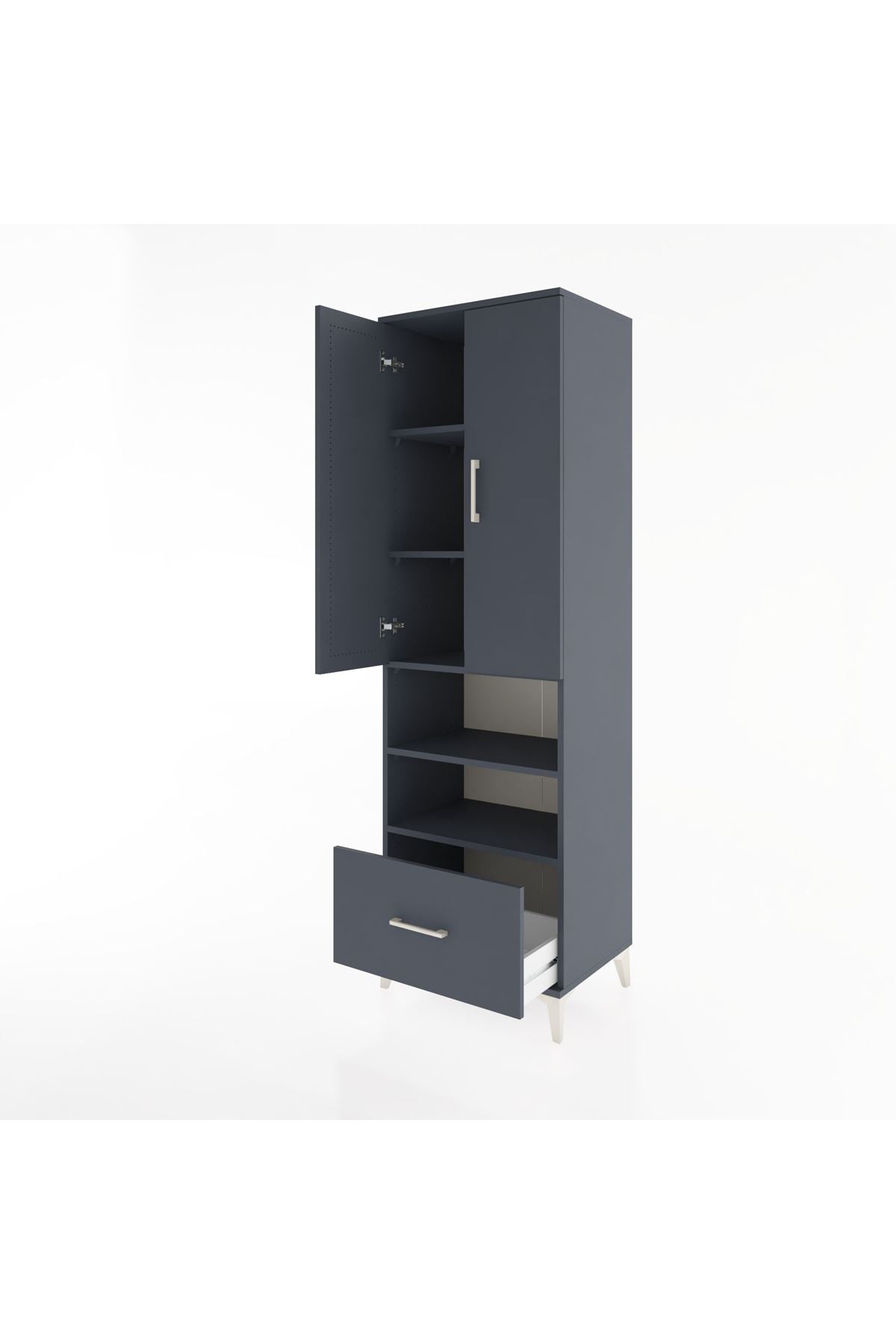 Hyperion Dolap 5 Raflı Tek Çekmeceli 2 Kapaklı 60x44x195 - S59M046V5B