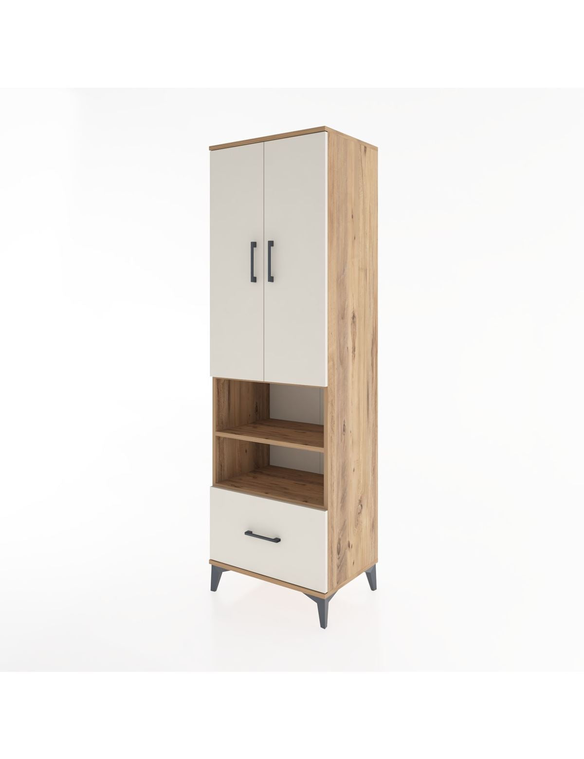 Hyperion Dolap 5 Raflı Tek Çekmeceli 2 Kapaklı 60x44x195 - S59M046V7B