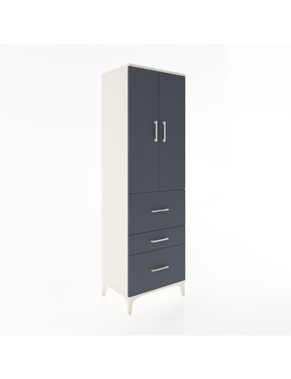 Hyperion Dolap Tek Raflı 3 Çekmeceli Tek Askılı 60x44x195 - S59M047V2B