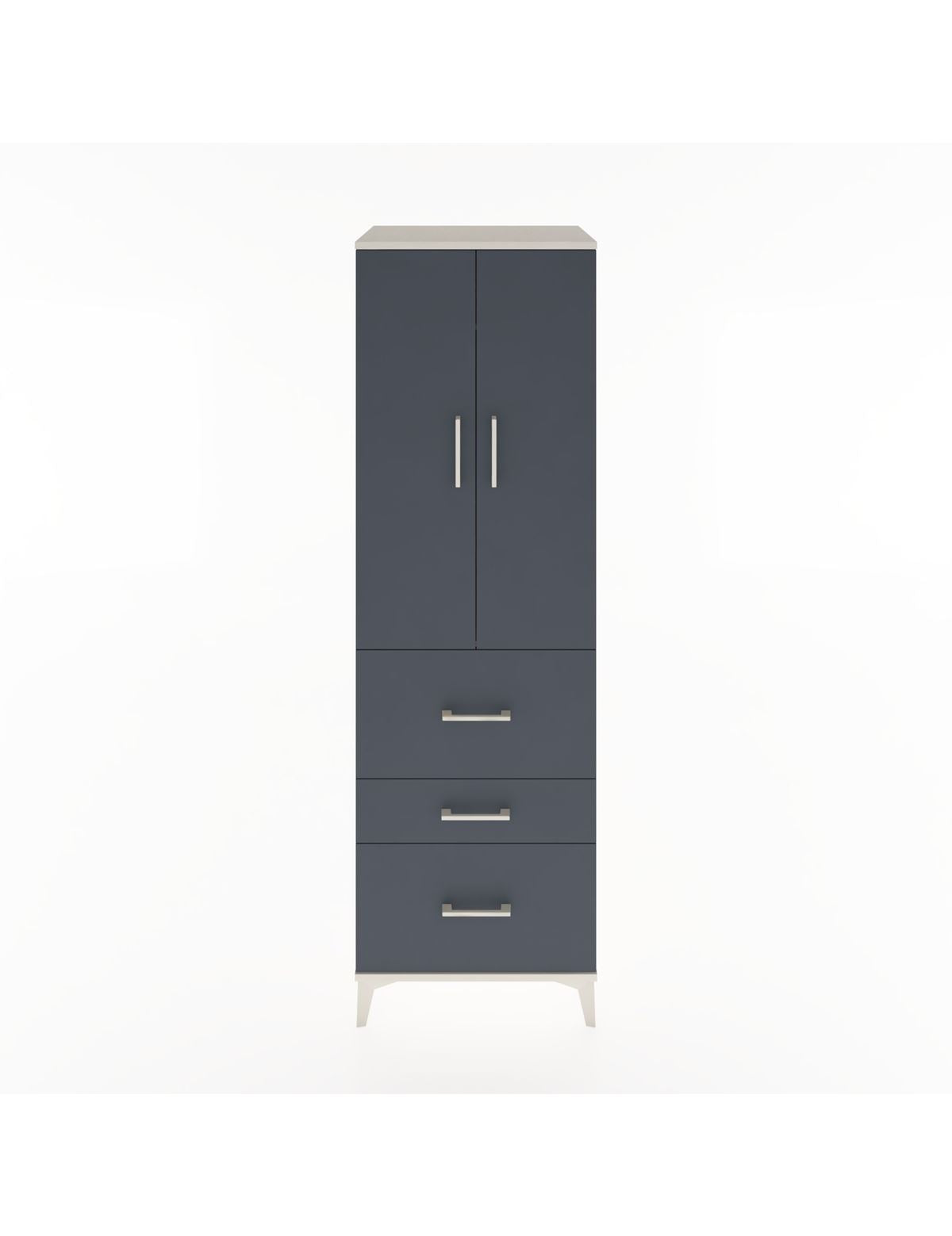Hyperion Dolap Tek Raflı 3 Çekmeceli Tek Askılı 60x44x195 - S59M047V2B