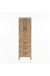 Hyperion Dolap Tek Raflı 3 Çekmeceli Tek Askılı 60x44x195 - S59M047V3B