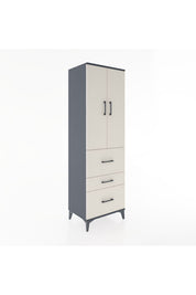 Hyperion Dolap Tek Raflı 3 Çekmeceli Tek Askılı 60x44x195 - S59M047V4B