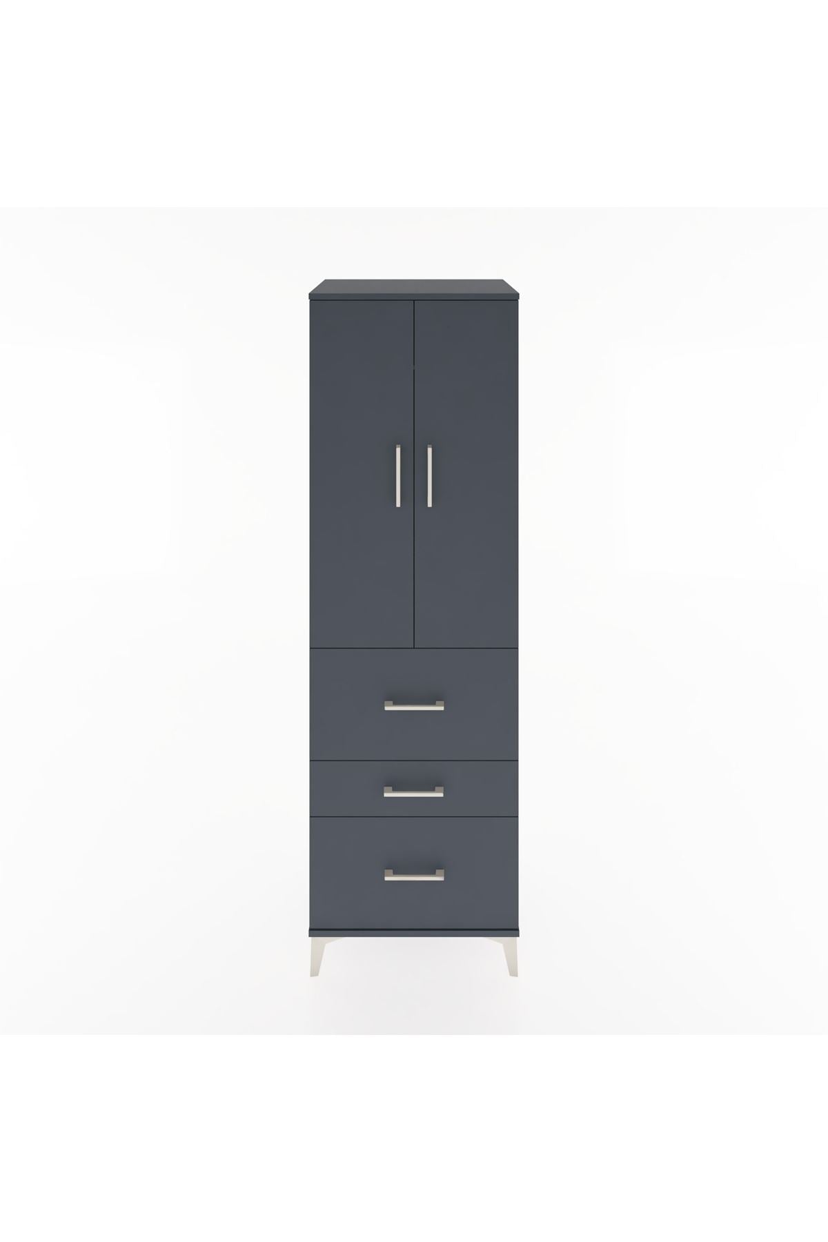 Hyperion Dolap Tek Raflı 3 Çekmeceli Tek Askılı 60x44x195 - S59M047V5B