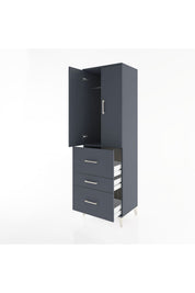 Hyperion Dolap Tek Raflı 3 Çekmeceli Tek Askılı 60x44x195 - S59M047V5B
