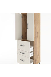 Hyperion Dolap Tek Raflı 3 Çekmeceli Tek Askılı 60x44x195 - S59M047V7B