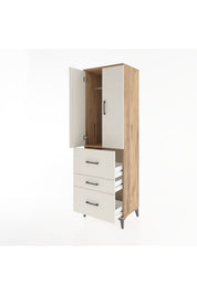 Hyperion Dolap Tek Raflı 3 Çekmeceli Tek Askılı 60x44x195 - S59M047V7B