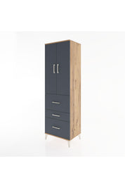 Hyperion Dolap Tek Raflı 3 Çekmeceli Tek Askılı 60x44x195 - S59M047V8B