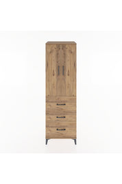 Hyperion Dolap Tek Raflı 3 Çekmeceli Tek Askılı 60x44x195 - S59M047V9B