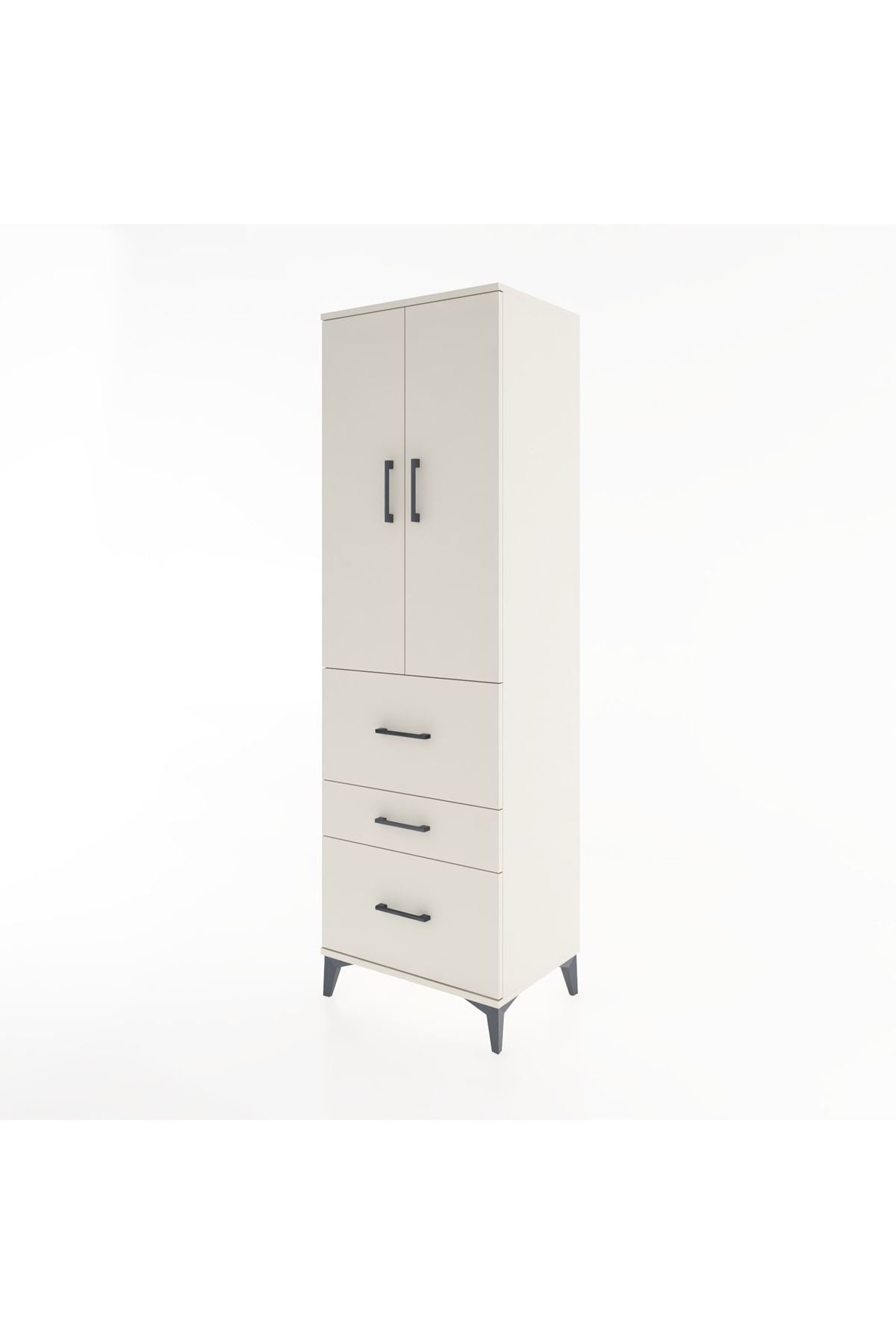 Hyperion Dolap 3 Raflı 3 Çekmeceli 2 Kapaklı 60x44x195 - S59M048V1B