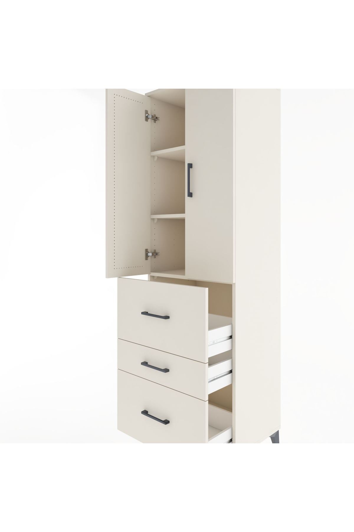 Hyperion Dolap 3 Raflı 3 Çekmeceli 2 Kapaklı 60x44x195 - S59M048V1B