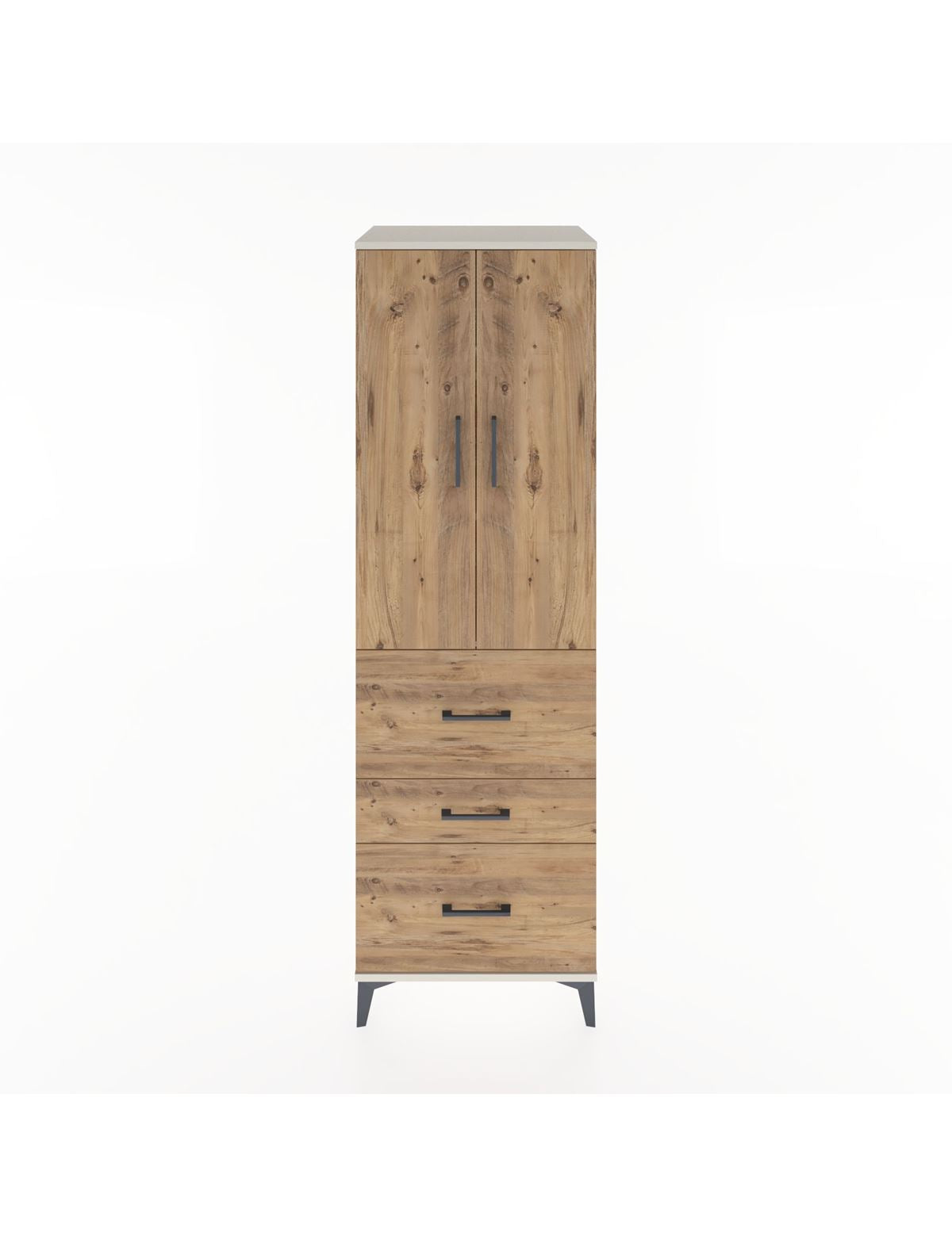 Hyperion Dolap 3 Raflı 3 Çekmeceli 2 Kapaklı 60x44x195 - S59M048V3B