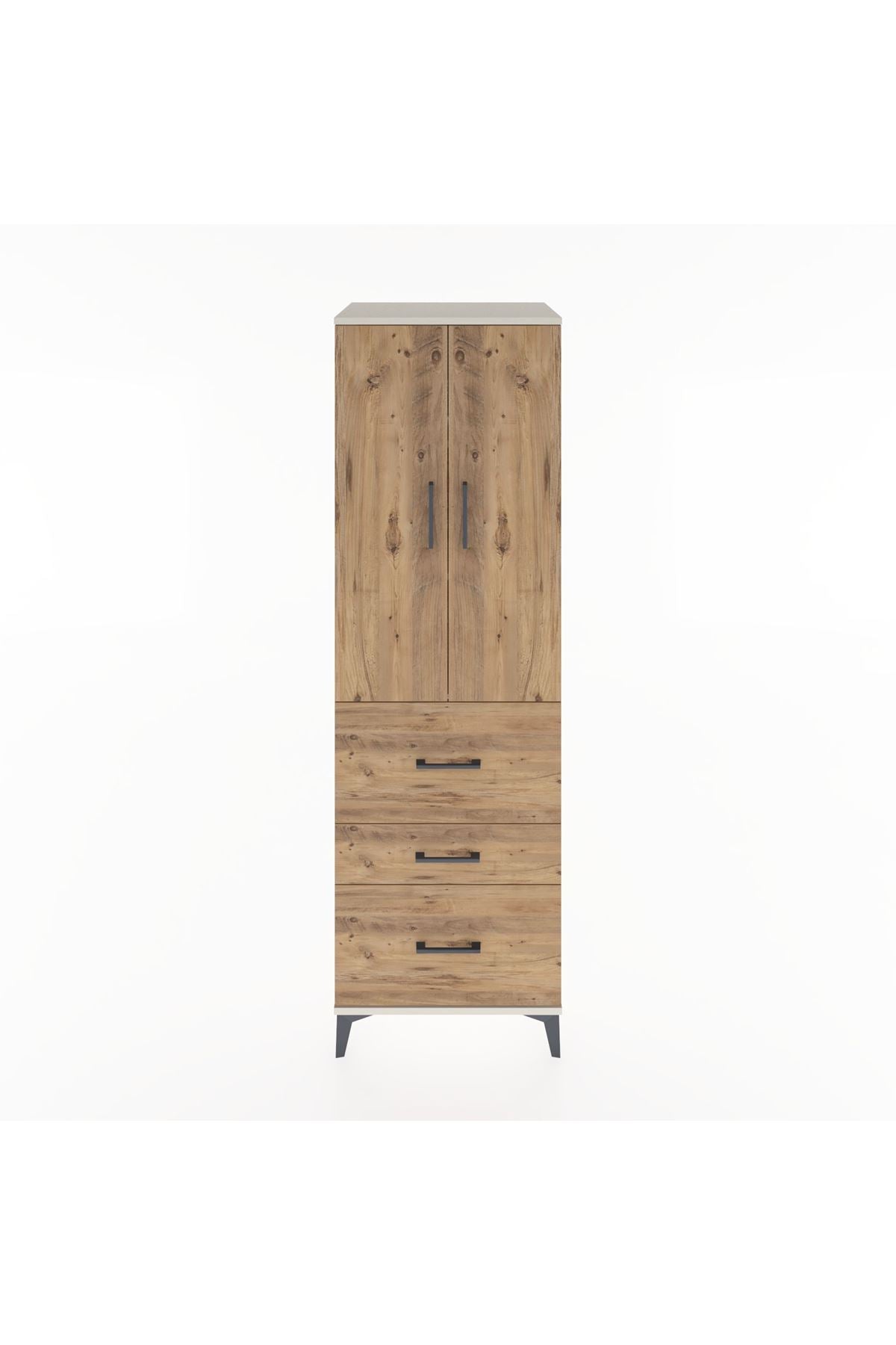 Hyperion Dolap 3 Raflı 3 Çekmeceli 2 Kapaklı 60x44x195 - S59M048V3B