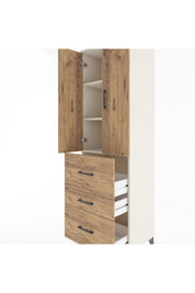 Hyperion Dolap 3 Raflı 3 Çekmeceli 2 Kapaklı 60x44x195 - S59M048V3B