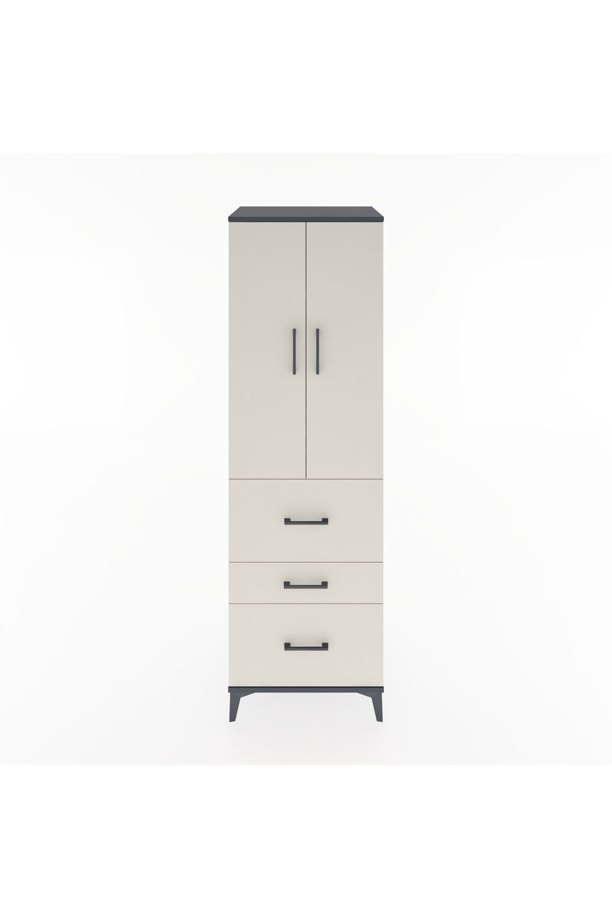 Hyperion Dolap 3 Raflı 3 Çekmeceli 2 Kapaklı 60x44x195 - S59M048V4B