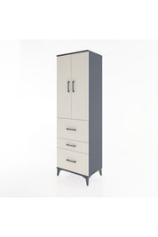 Hyperion Dolap 3 Raflı 3 Çekmeceli 2 Kapaklı 60x44x195 - S59M048V4B