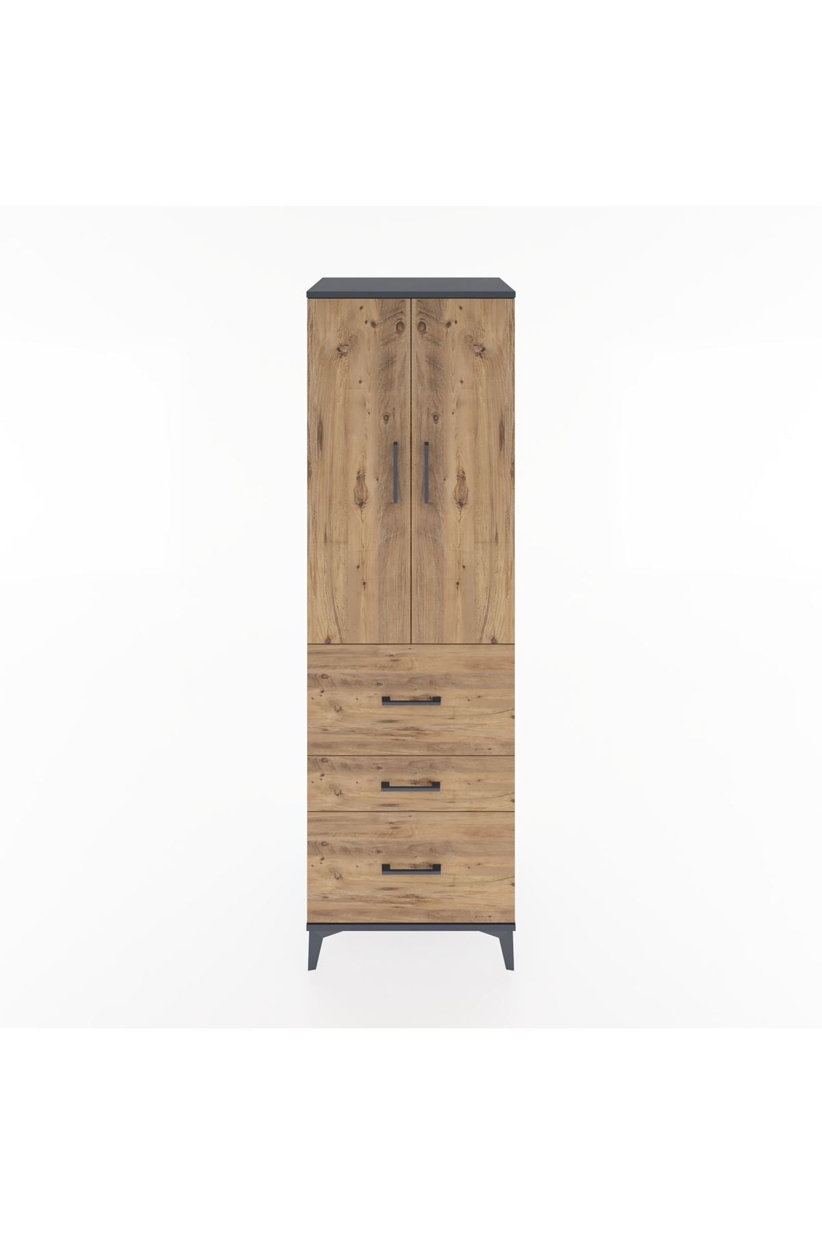 Hyperion Dolap 3 Raflı 3 Çekmeceli 2 Kapaklı 60x44x195 - S59M048V6B