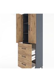 Hyperion Dolap 3 Raflı 3 Çekmeceli 2 Kapaklı 60x44x195 - S59M048V6B