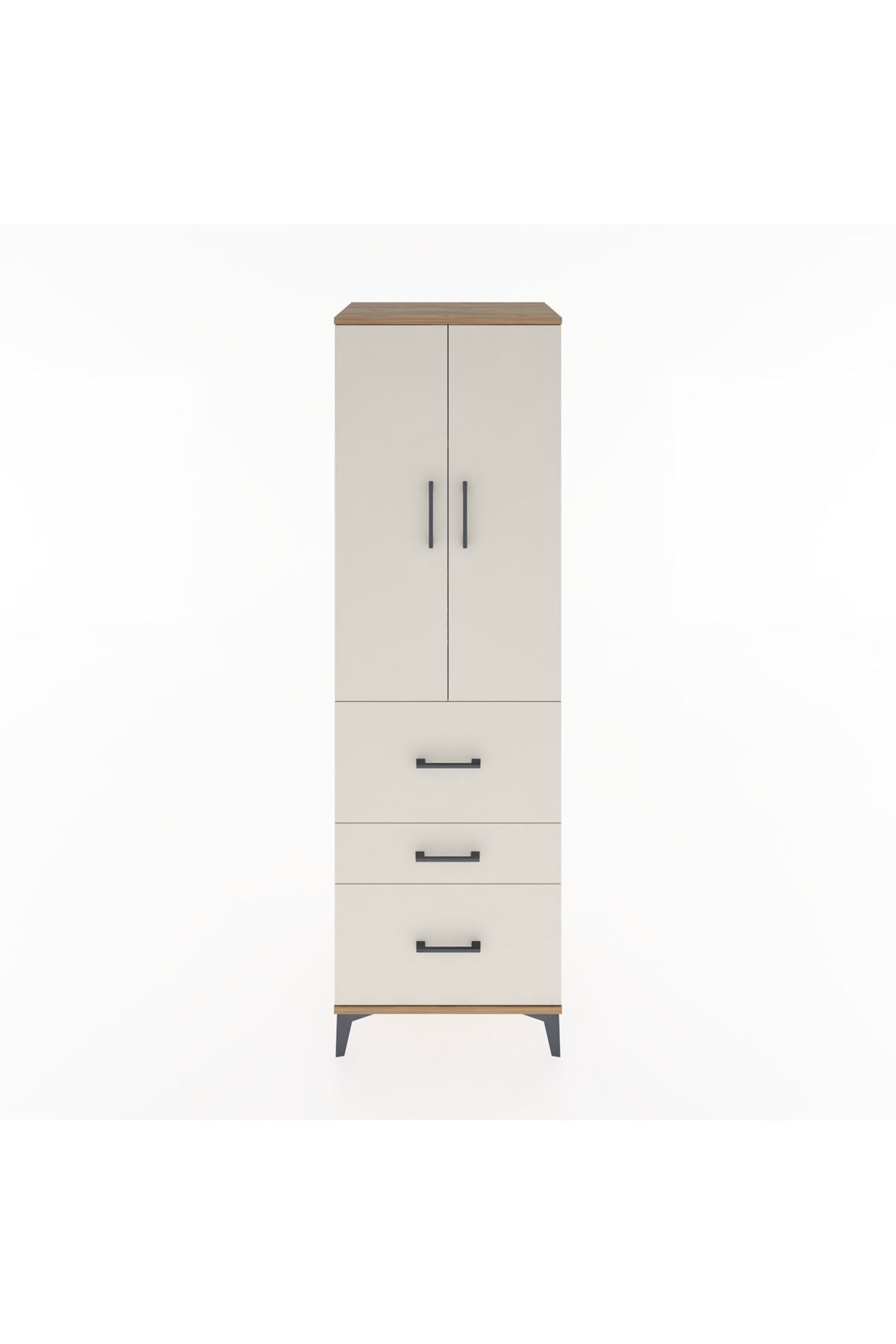 Hyperion Dolap 3 Raflı 3 Çekmeceli 2 Kapaklı 60x44x195 - S59M048V7B