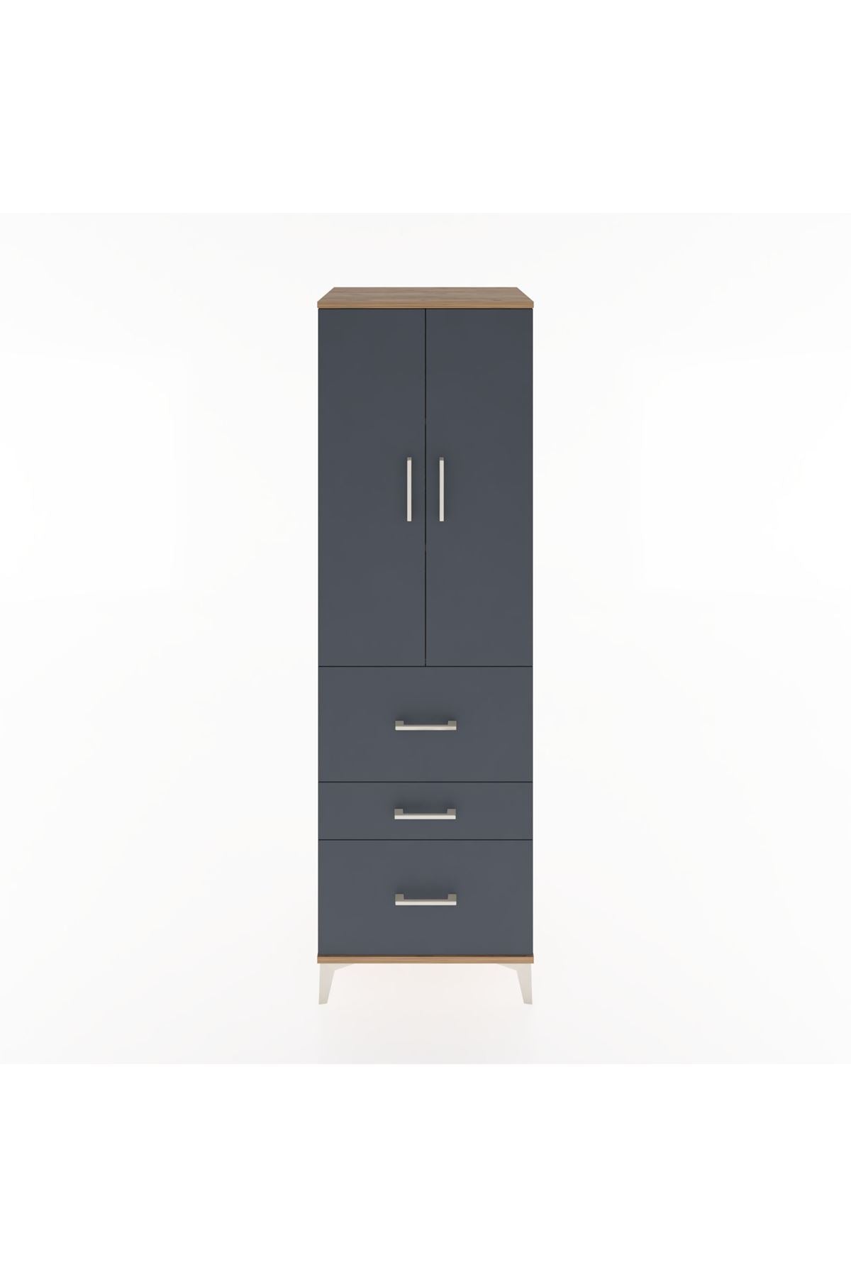 Hyperion Dolap 3 Raflı 3 Çekmeceli 2 Kapaklı 60x44x195 - S59M048V8B