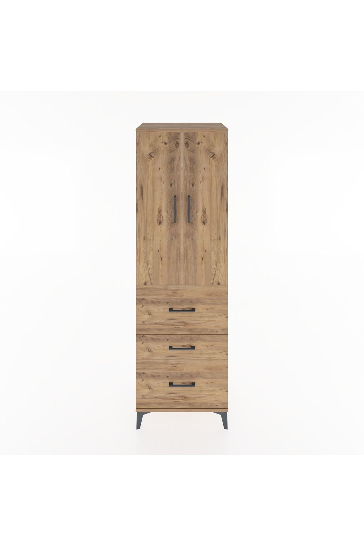 Hyperion Dolap 3 Raflı 3 Çekmeceli 2 Kapaklı 60x44x195 - S59M048V9B