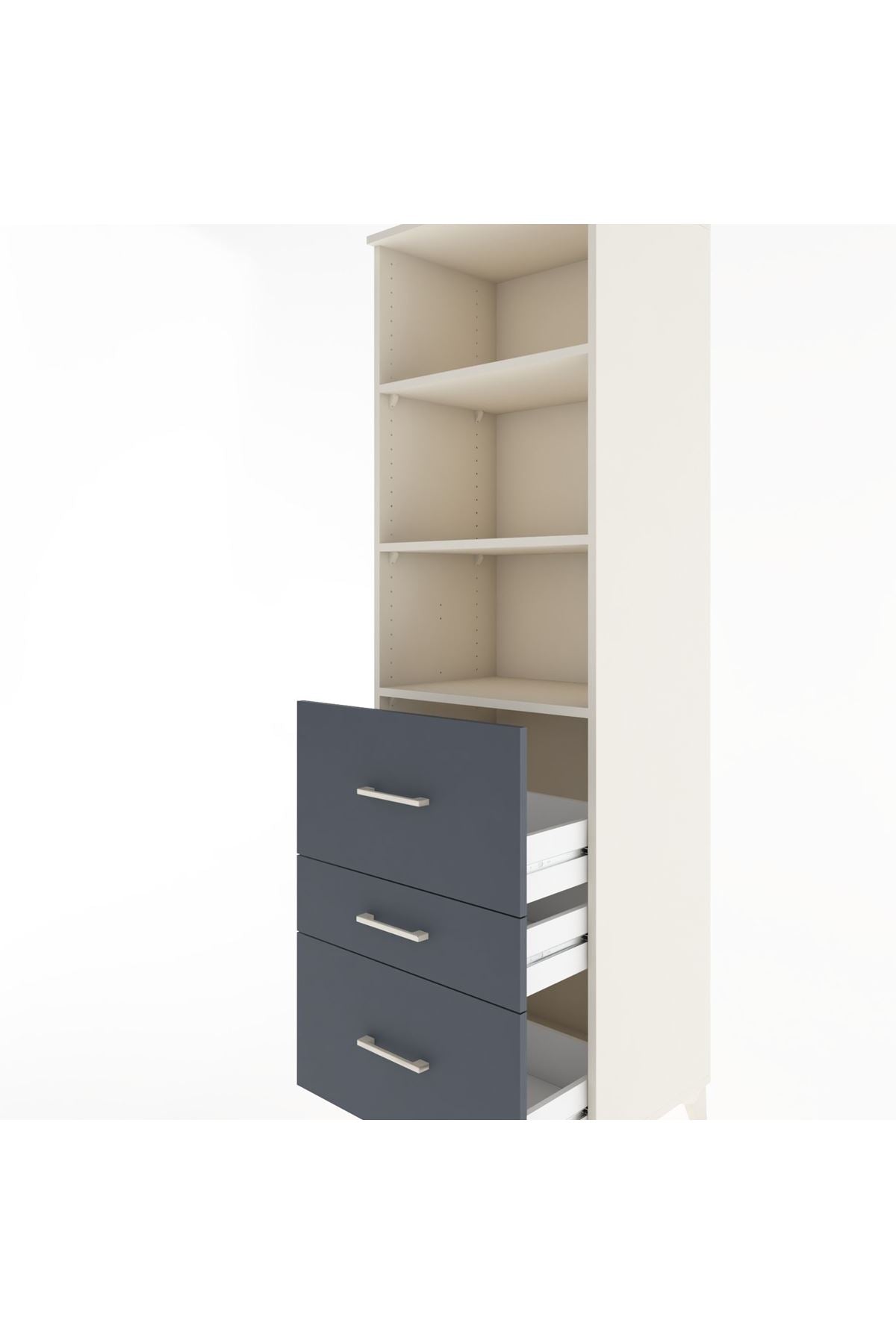 Hyperion Dolap 3 Raflı 3 Çekmeceli 60x44x195 - S59M049V2B