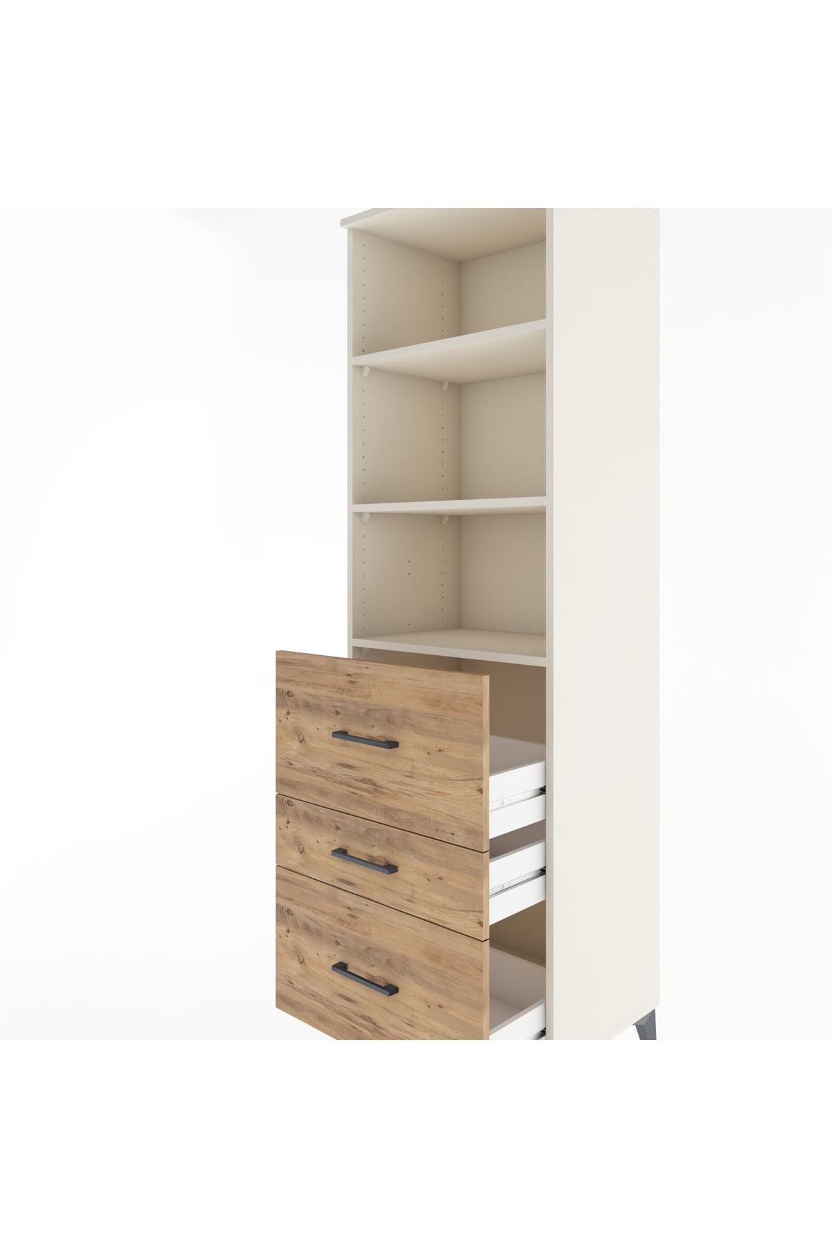 Hyperion Dolap 3 Raflı 3 Çekmeceli 60x44x195 - S59M049V3B