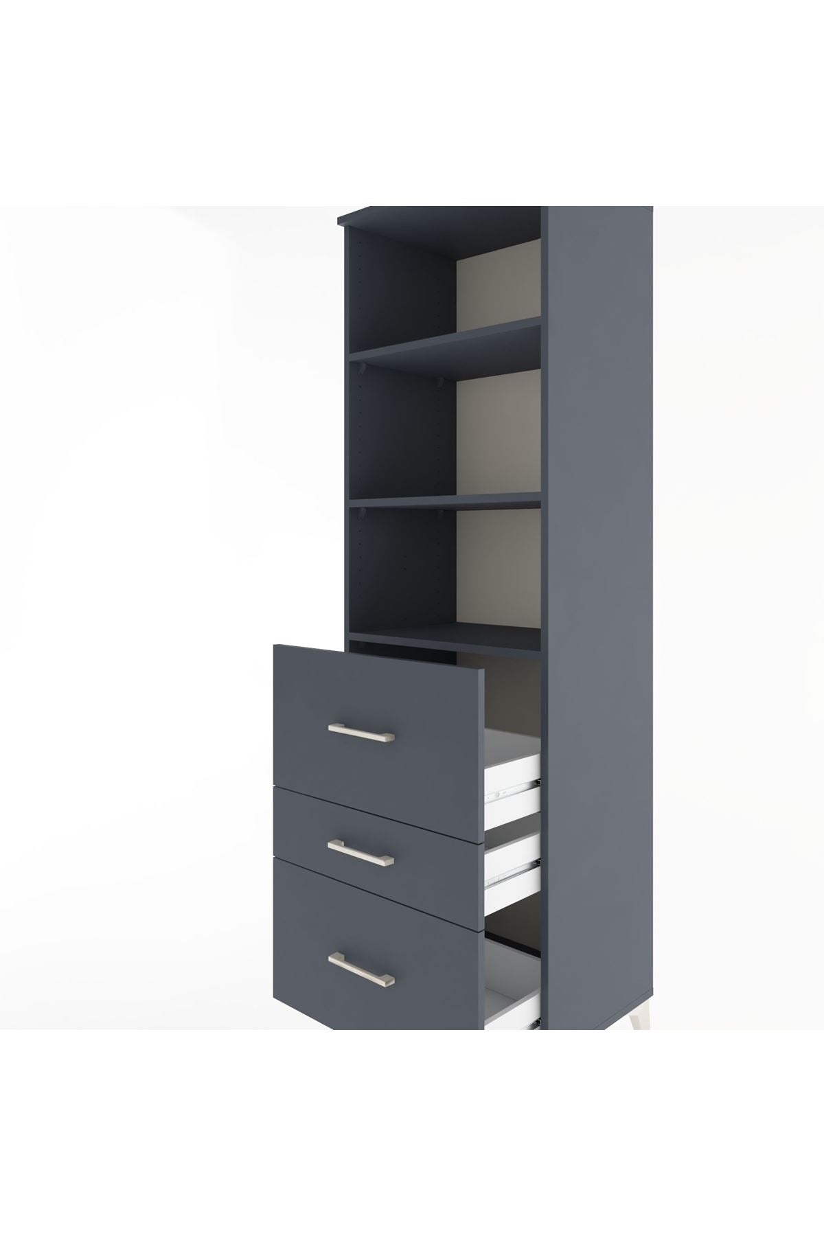 Hyperion Dolap 3 Raflı 3 Çekmeceli 60x44x195 - S59M049V5B