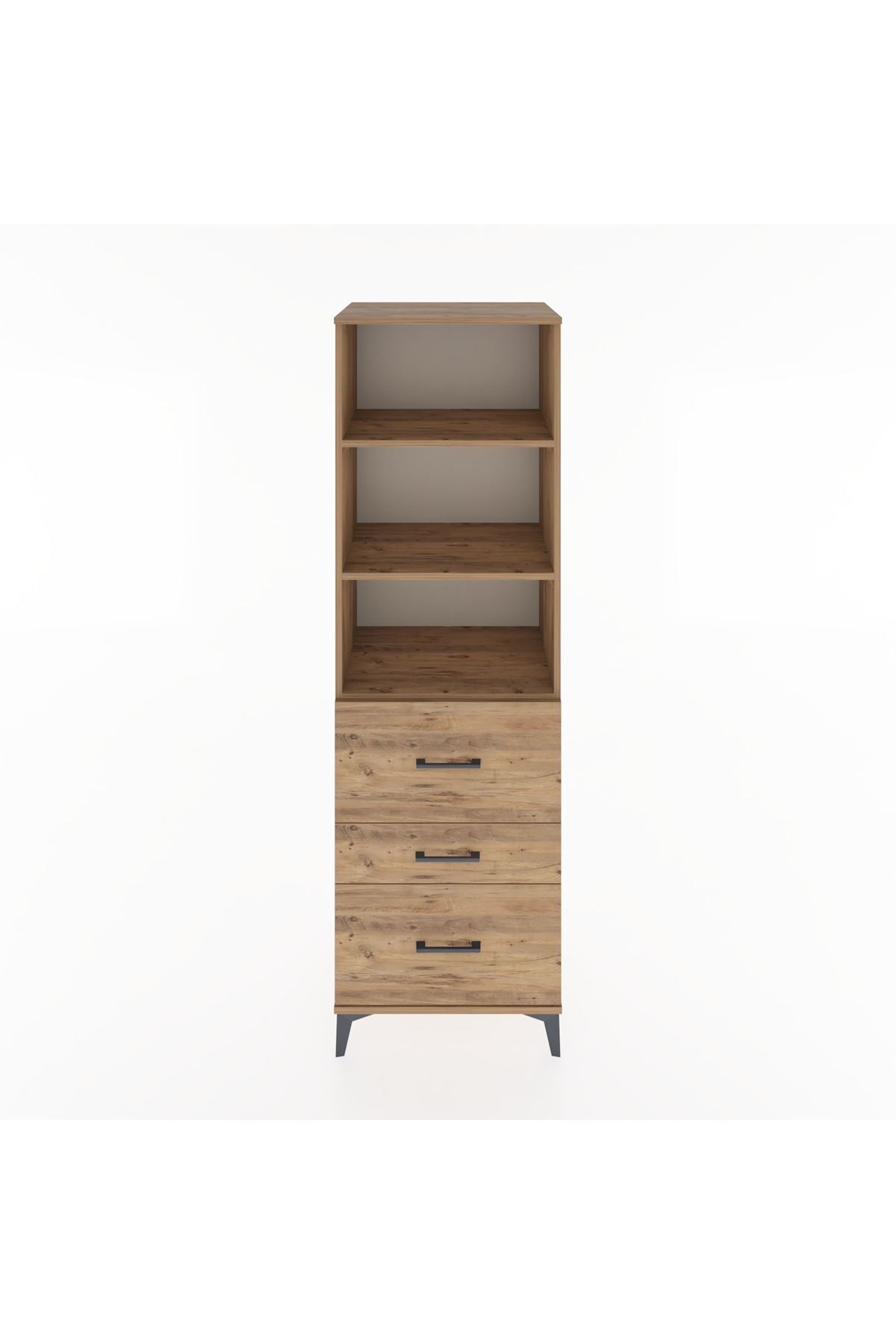 Hyperion Dolap 3 Raflı 3 Çekmeceli 60x44x195 - S59M049V9B