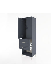 Hyperion Dolap Tek Raflı 2 Çekmeceli Tek Askılı 60x44x195 - S59M050V5B