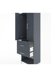 Hyperion Dolap Tek Raflı 2 Çekmeceli Tek Askılı 60x44x195 - S59M050V5B