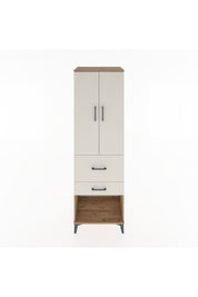 Hyperion Dolap Tek Raflı 2 Çekmeceli Tek Askılı 60x44x195 - S59M050V7B