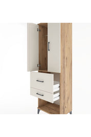 Hyperion Dolap Tek Raflı 2 Çekmeceli Tek Askılı 60x44x195 - S59M050V7B