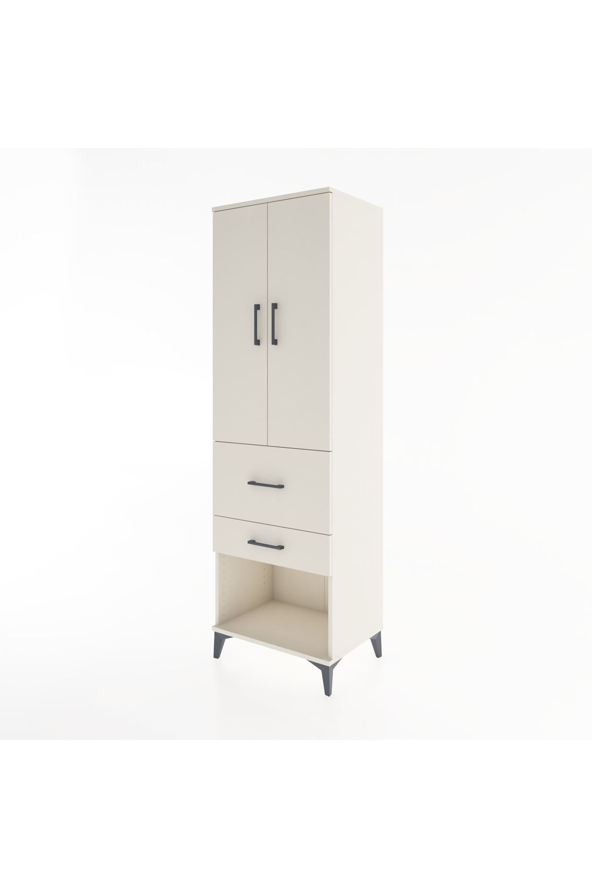 Hyperion Dolap 3 Raflı 2 Çekmeceli 2 Kapaklı 60x44x195 - S59M051V1B
