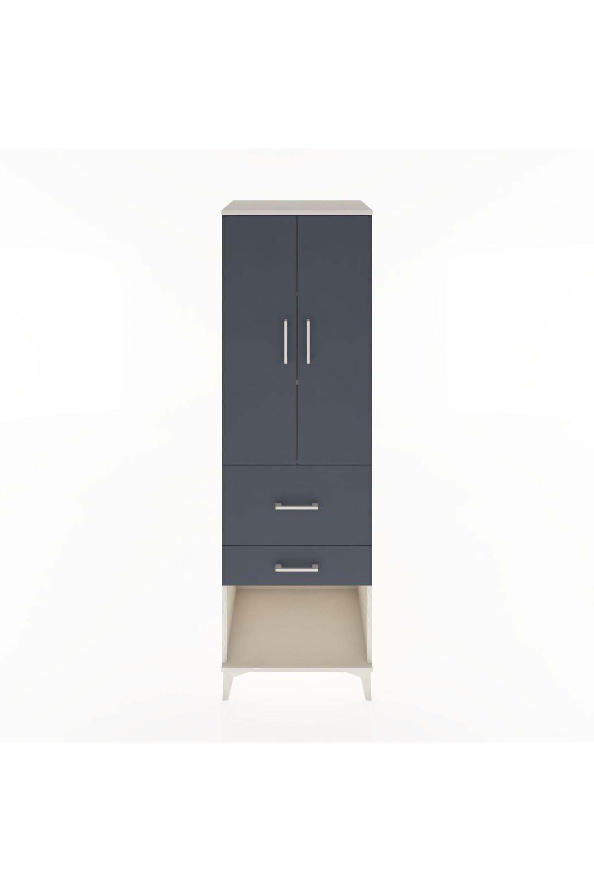 Hyperion Dolap 3 Raflı 2 Çekmeceli 2 Kapaklı 60x44x195 - S59M051V2B