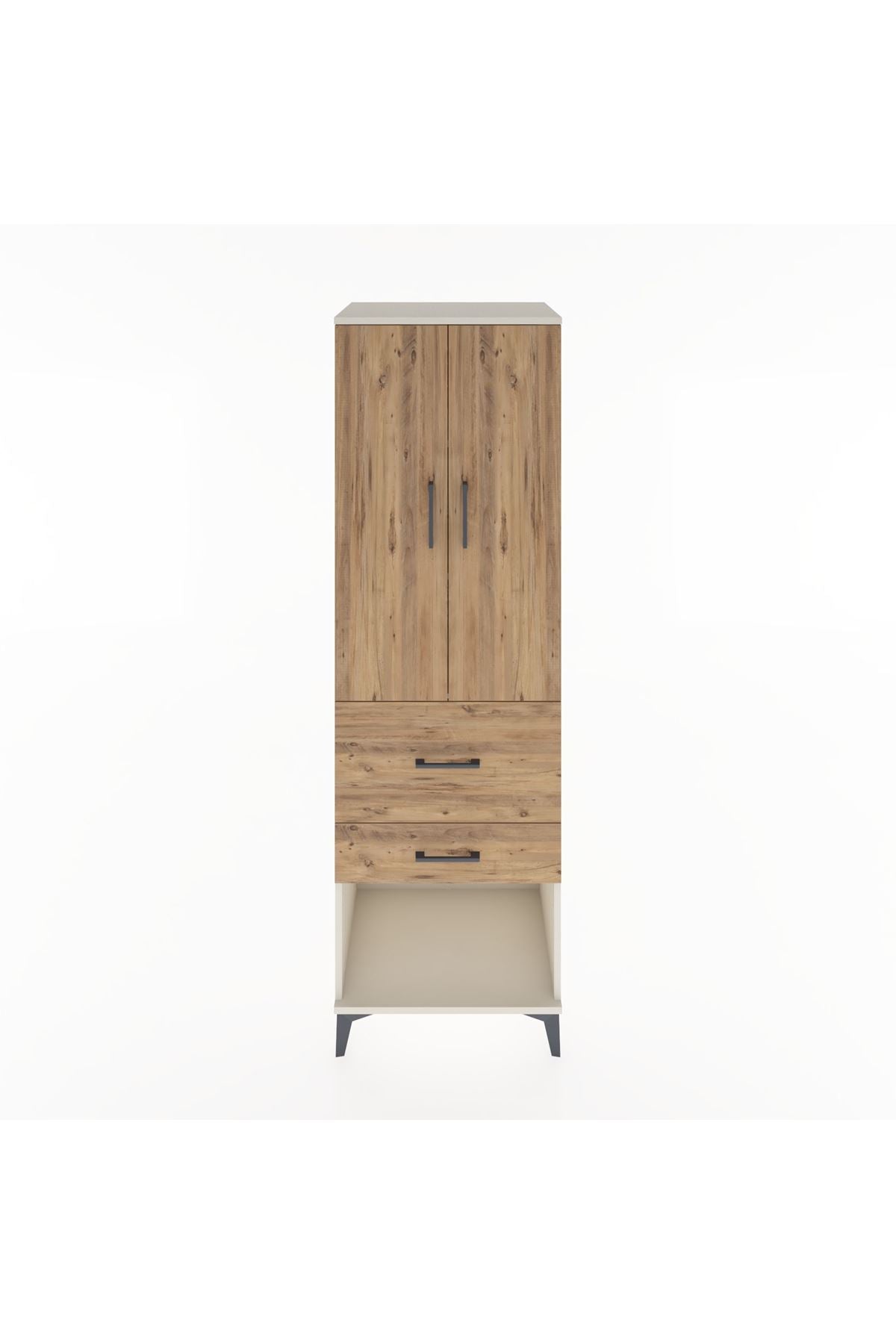 Hyperion Dolap 3 Raflı 2 Çekmeceli 2 Kapaklı 60x44x195 - S59M051V3B