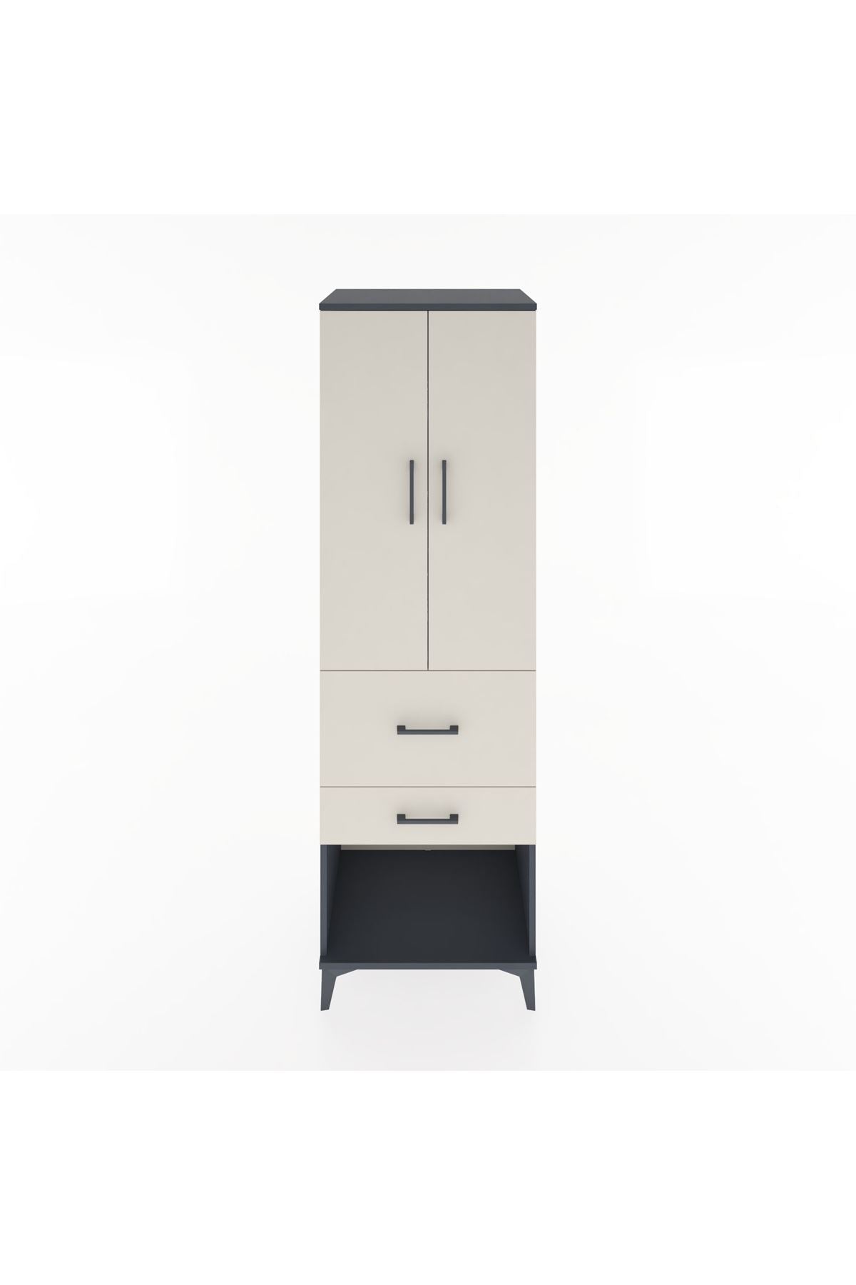 Hyperion Dolap 3 Raflı 2 Çekmeceli 2 Kapaklı 60x44x195 - S59M051V4B