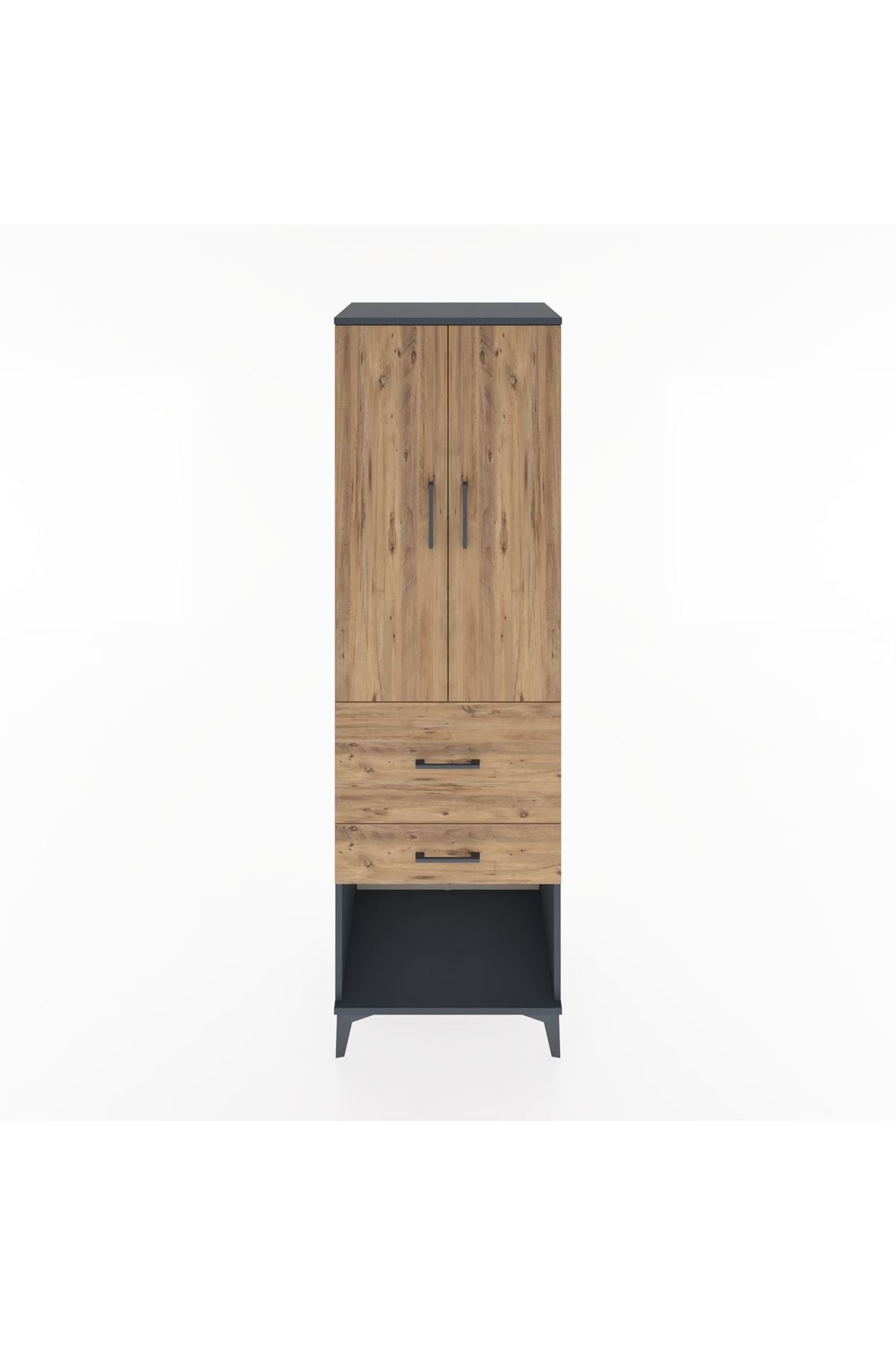 Hyperion Dolap 3 Raflı 2 Çekmeceli 2 Kapaklı 60x44x195 - S59M051V6B